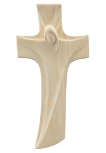Cross The resurrection ash wood - natural - 15,5 cm