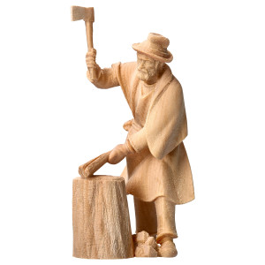 MO Lumberjack with log of wood
