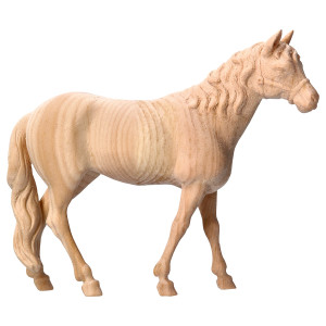 MO Standing horse - natural - swiss pine wood - 12 cm
