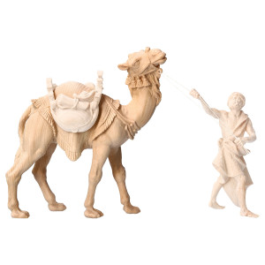 MO Standing camel - natural - swiss pine wood - 12 cm