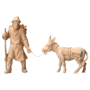 MO Pulling herder with wood with donkey with wood 2...
