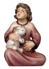 Bambina seduta con coniglio