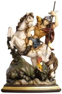 St. George on horse back