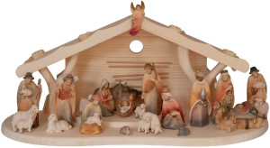 Stable with Morgenstern Nativity 21 Figurines