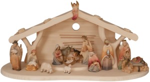 Christmas crib with 15 Morgenstern Figurines