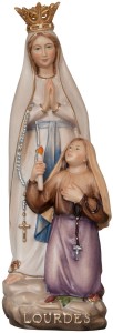 Madonna Lourdes con Bernadette Soubbirous e corona