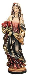 Santa Elisabetta con rose - colorato - 30 cm