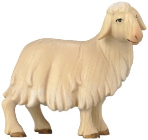 Schaf stehend - bemalt - wasserfarbe - 12 cm