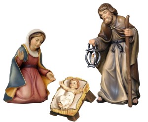 Holy Family for Bethlehem crib - color - 10 cm