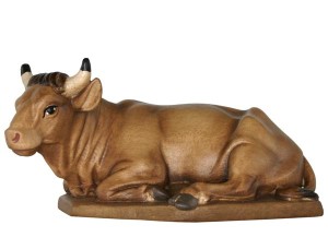 Ox lying baroque crib - colorato - 10 cm