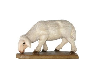 Schaf grasend barock K. - bemalt - 10 cm