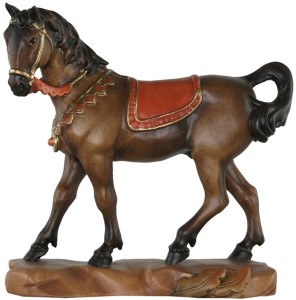 Pferd - bemalt - 13 cm