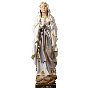 Our Lady of Lourdes Linden wood carved