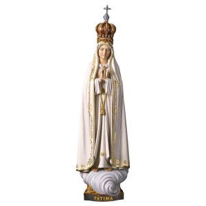 Madonna di Fátima Capelinha con corona Legno di...
