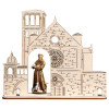 Hl. Franziskus von Assisi mit Tiere + Basilika
