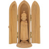Infant of Prague with niche - natural swiss pine wood - 12 (7) cm