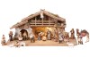 MA Nativity set 25 pcs - Alpine stable with lighting