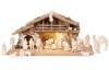 MA Nativity set 25 pcs - Alpine stable with lighting
