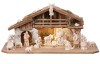 KO Nativity set 17 pcs - Alpine stable with lighting