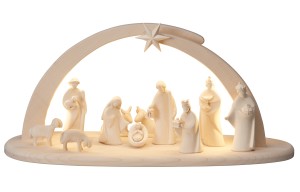 LE Nativity Set 13 pcs. - Stable Leonardo with lighting