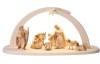 PE Nativity Set 10 pcs. - Stable Leonardo with lighting