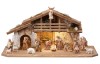 ZI Nativity set 17 pcs - Alpine stable with lighting