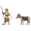UL Pulling herder with donkey with wood - 2 Pieces