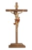 Christus Leonardo auf Stehkreuz gerade - bemalt-rot - 8/18 cm