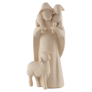 LE Shepherd with 2 sheep - natural - 10 cm