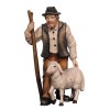 HE Shepherd with sheep and stick - color - 12 cm