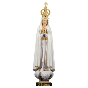 Madonna di Fátima Pellegrina con corona metallo e...