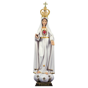 Sacred Heart of Mary F&aacute;tima with crown metal and...