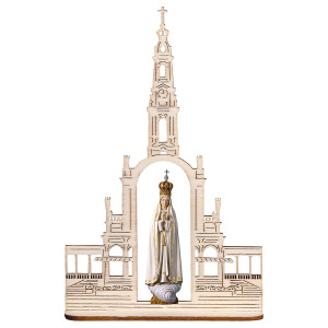 Our Lady of Fátima with crown + Basilica