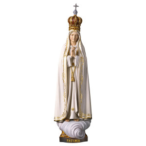 Madonna Fátima Capelinha mit Krone - bemalt - 28 cm