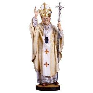 Hl. Papst Johannes Paul II - bemalt - 21 cm