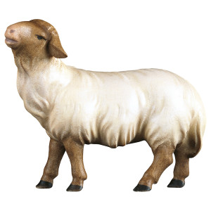 HE Schaf geradeaus schauend Kopf braun - bemalt - 12 cm