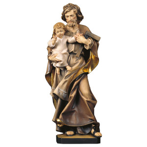 St. Joseph with child and angle - color - 15 cm