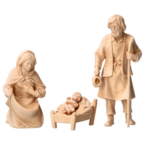 MO Holy Family 4 Pieces - natural - swiss pine wood - 12 cm