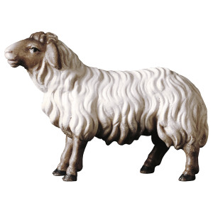 UL Schaf geradeaus schauend Kopf braun - bemalt - 10 cm