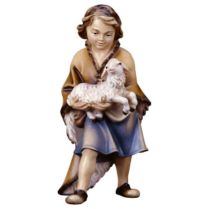 PA Bambino con agnello - colorato - 12 cm