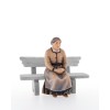 Woman sitting without bench