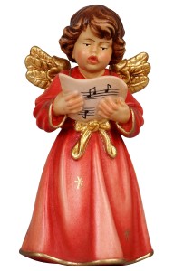 Bell angel standing with notes