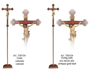 Cr.per processione Leonardo croce oro barocca