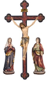 Crucifixion group Siena-cross baroque