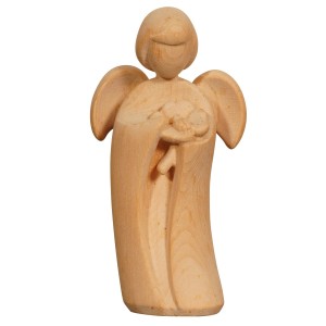 Lucky Pema angel - natural - Swiss stone pine - 7,5 cm