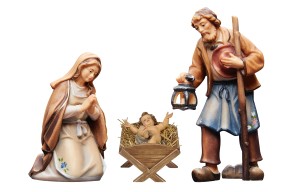 HE H. Family Infant Jesus-manger simple - color - 12 cm
