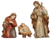 RA S. Famiglia Gesù Bambino sciolto - colorato antico con oro - 22 cm