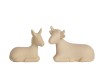 LE Ox lying and Donkey - natural - 10 cm
