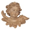 Angel head Leonardo with rose left - stained 3 shades - 7 cm