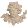 Angel head Leonardo with rose right - natural - 7 cm